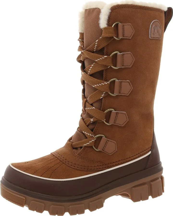 Womens Lace-Up Leather Winter & Snow Boots