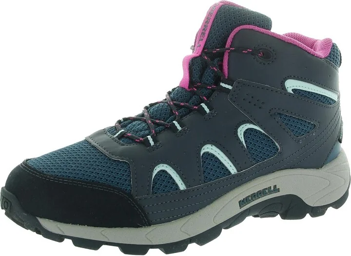 Womens Lace-Up Mesh High-Top Sneakers