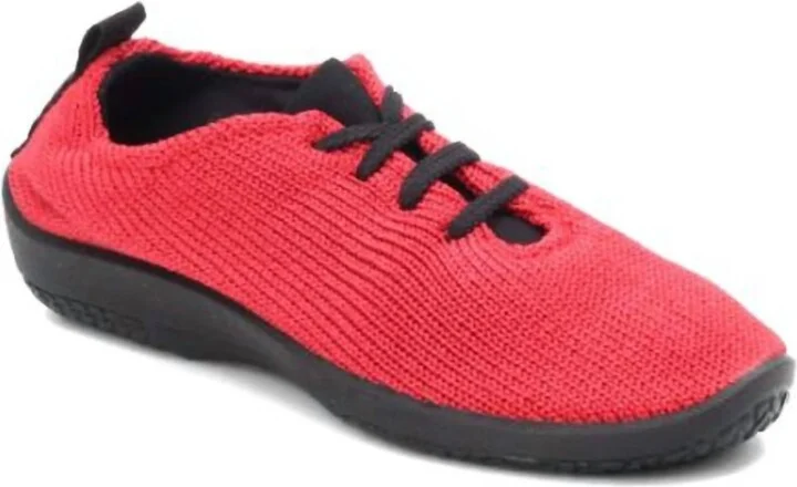 Women's Lace-Up Shoe In Red