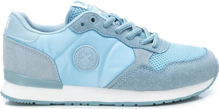 Women's Lace-Up Sneakers By Xti - Light/pastel blue
