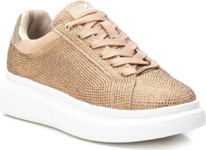 Women's Lace-Up Sneakers In Beige
