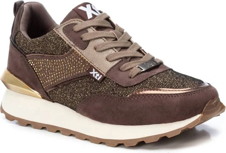 Women's Lace-Up Sneakers In Brown