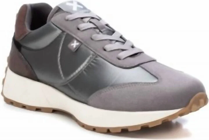Women's Lace-Up Sneakers In Charcoal