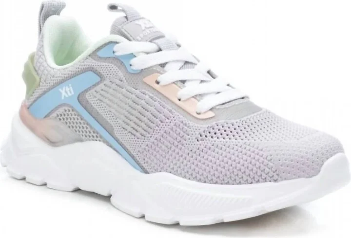 Women's Lace-Up Sneakers In Grey