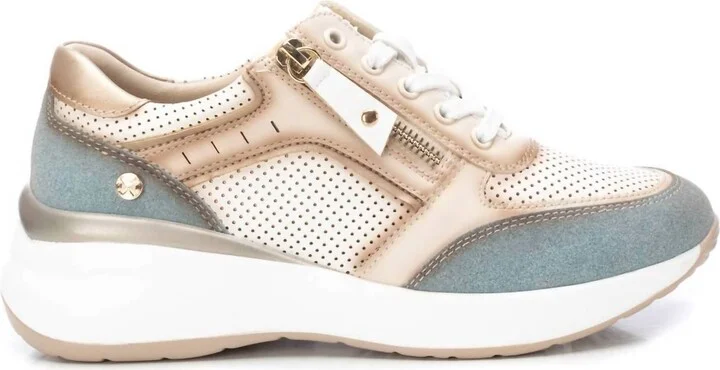 Women's Lace-Up Sneakers In Jeans