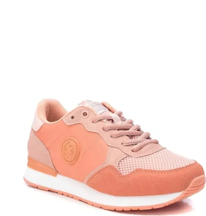 Women's Lace-Up Sneakers In Light/pastel Orange