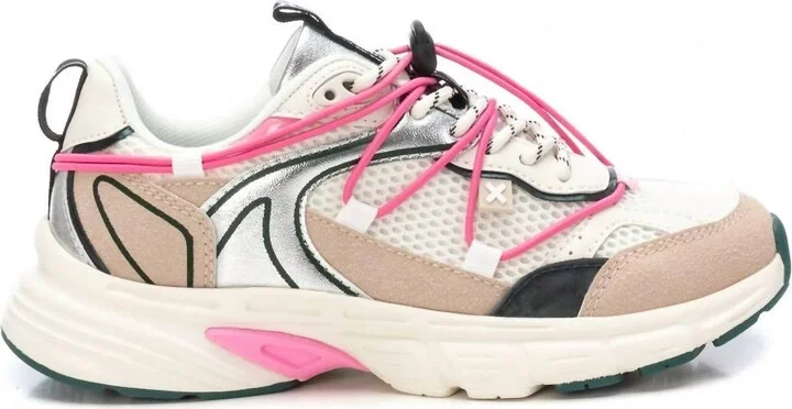 Women's Lace-Up Sneakers In Nude