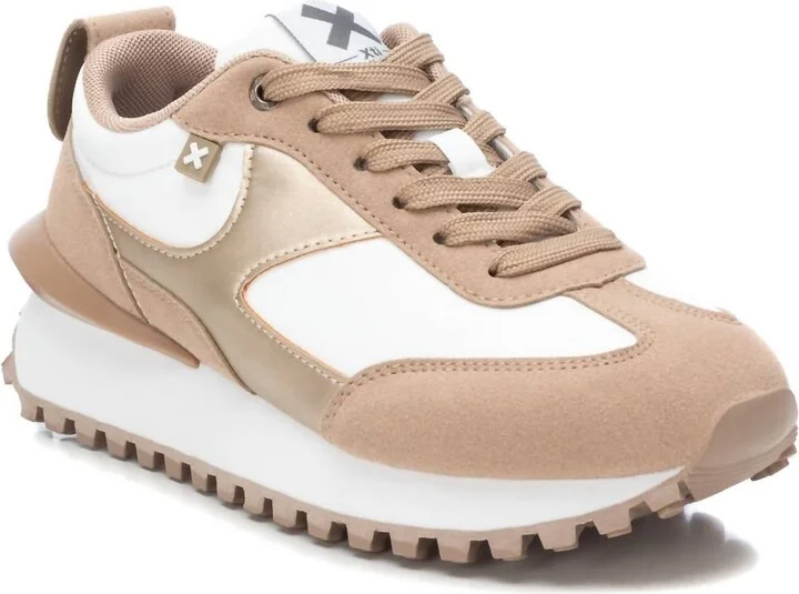 Women's Lace-Up Sneakers In White