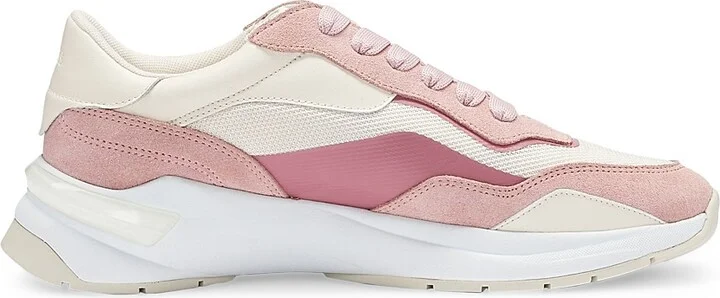 Women's Lace-Up Trainer Sneakers - Pink - Size 7