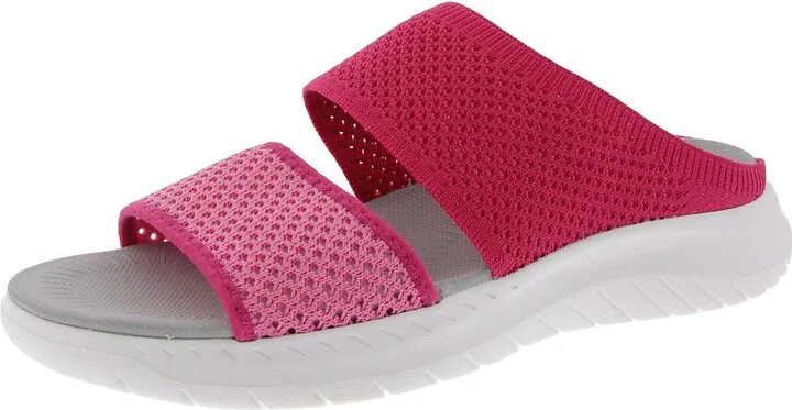 Womens Laceless Knit Slide Sandals