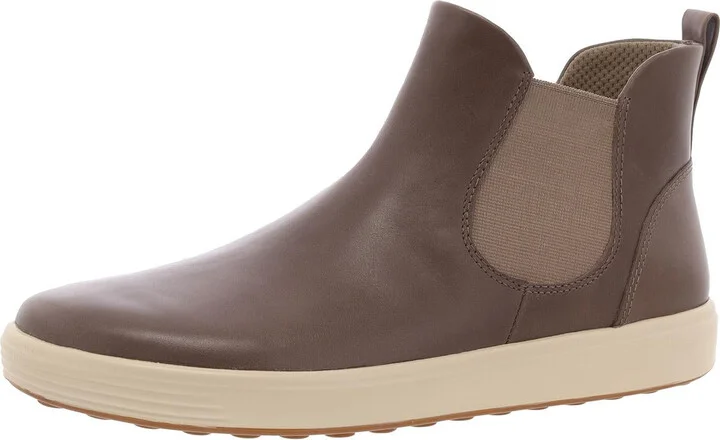 Womens Laceless Leather Ankle Boots