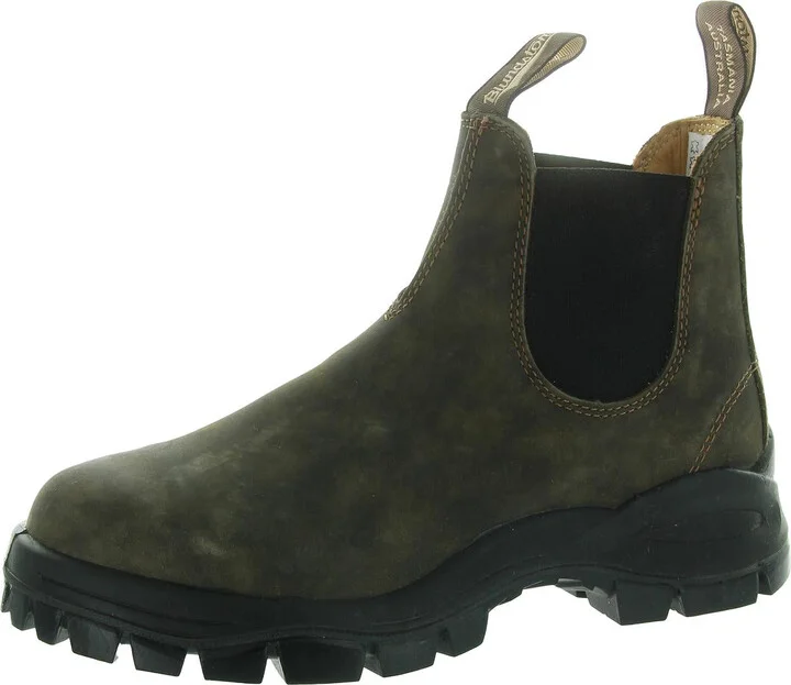Womens Laceless Leather Chelsea Boots