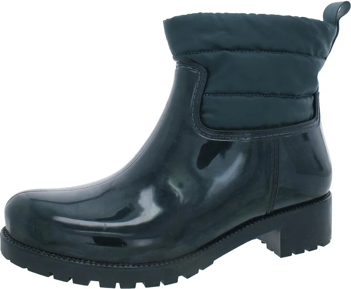 Womens Laceless Polyester Ankle Boots