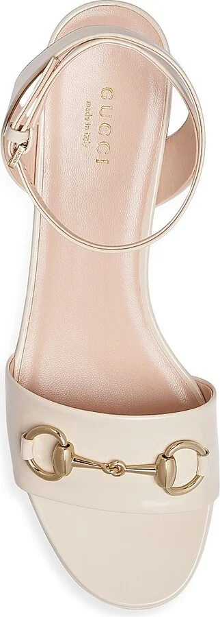 Women's Lady Horsebit 75MM Leather Platform Sandals - New Ivoire - Size 7.5 - Image 5