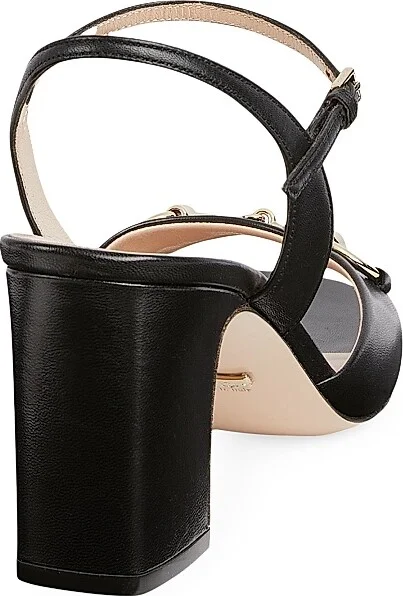 Women's Lady Horsebit 75MM Leather Sandals - Mystic White - Size 11 - Image 7
