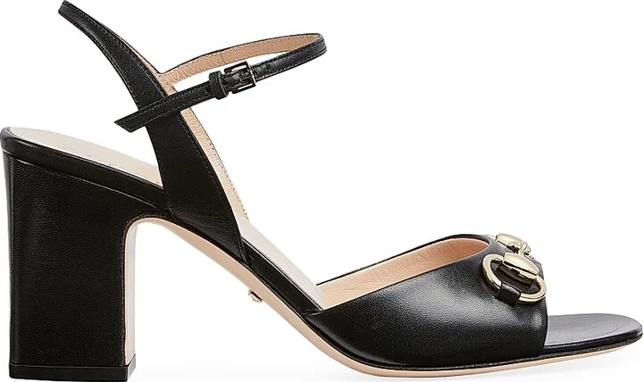 Women's Lady Horsebit 75MM Leather Sandals - Mystic White - Size 11 - Image 10