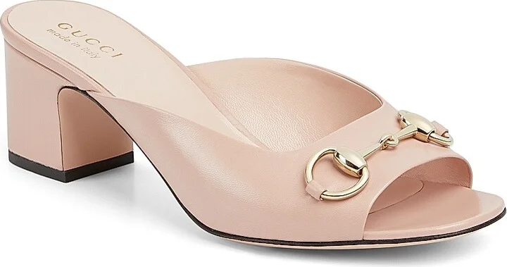 Women's Lady Horsebit Leather Sandals - Light Pink - Size 6.5 - Image 2