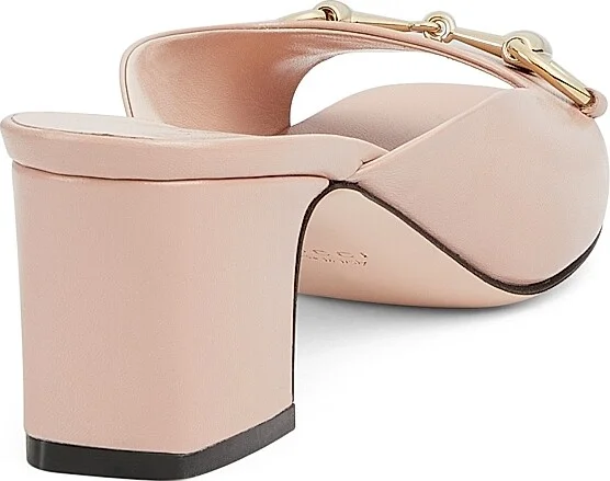 Women's Lady Horsebit Leather Sandals - Light Pink - Size 6.5 - Image 3