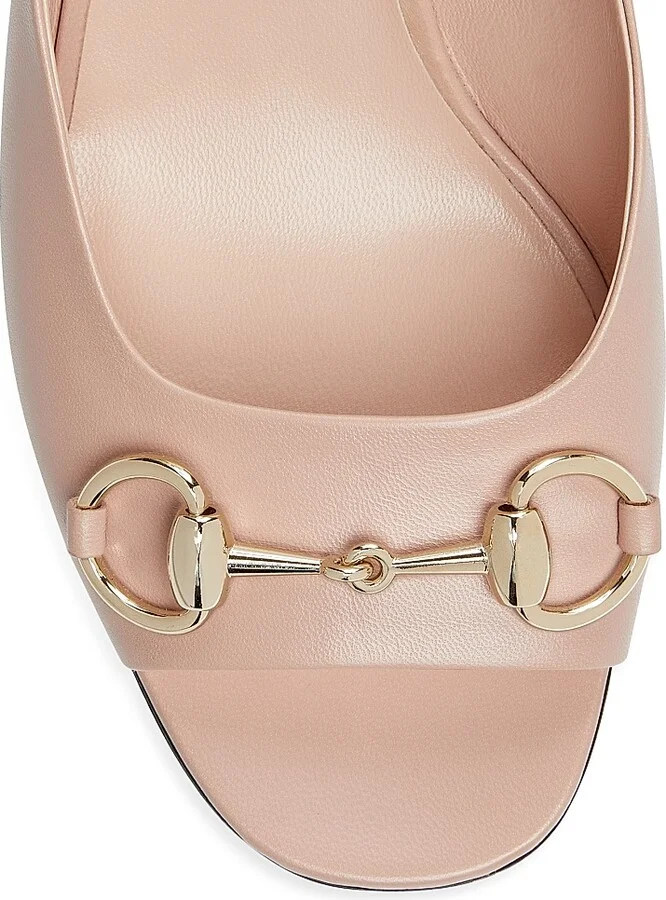 Women's Lady Horsebit Leather Sandals - Light Pink - Size 6.5 - Image 5