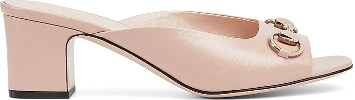Women's Lady Horsebit Leather Sandals - Light Pink - Size 6.5