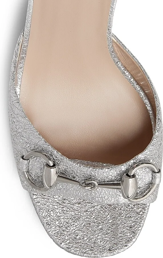 Women's Lady Horsebit Metallic Sandals - Silver - Size 6.5 - Image 5
