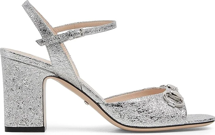 Women's Lady Horsebit Metallic Sandals - Silver - Size 6.5