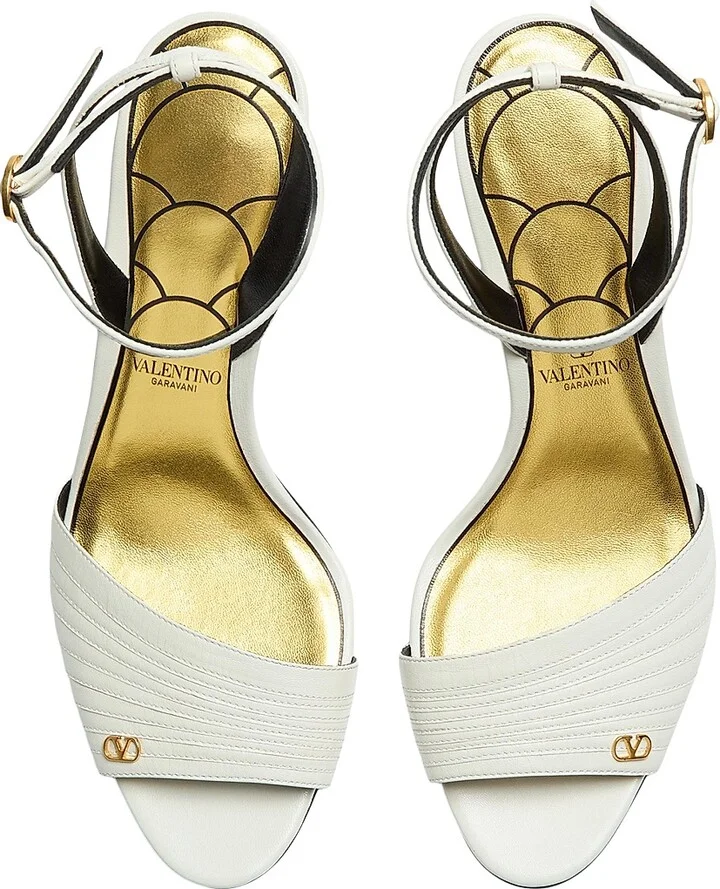 Women's Ladycrush 85MM Sandals in Kidskin - Ivory - Size 9 - Image 3