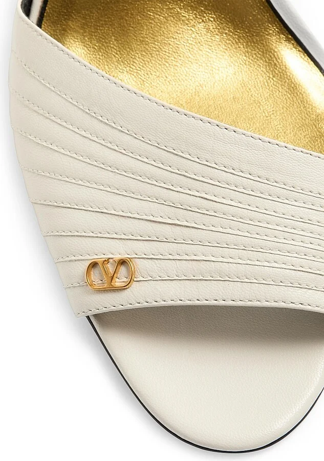 Women's Ladycrush 85MM Sandals in Kidskin - Ivory - Size 9 - Image 6