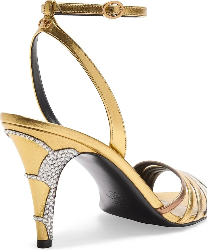 Women's Ladycrush 85MM Sandals in Laminated Nappa with Crystals - Multicolored - Size 9 - Image 6