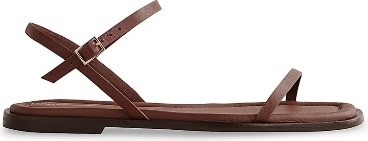 Women's Lake Leather Flat Sandals - Walnut - Size 6