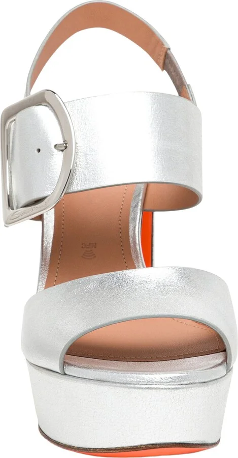 Women's laminated leather high-heel sandal - Image 2