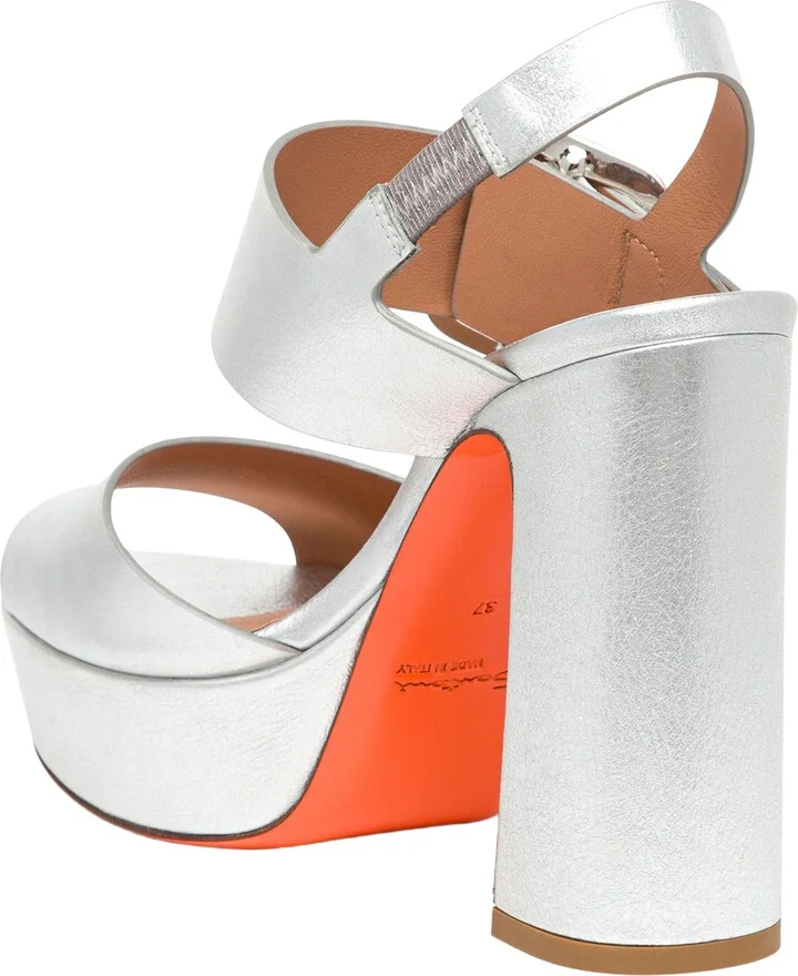 Women's laminated leather high-heel sandal - Image 4