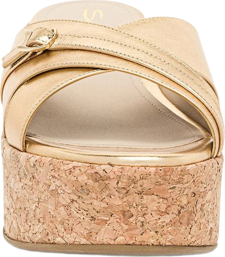 Women's laminated leather wedge - Image 4