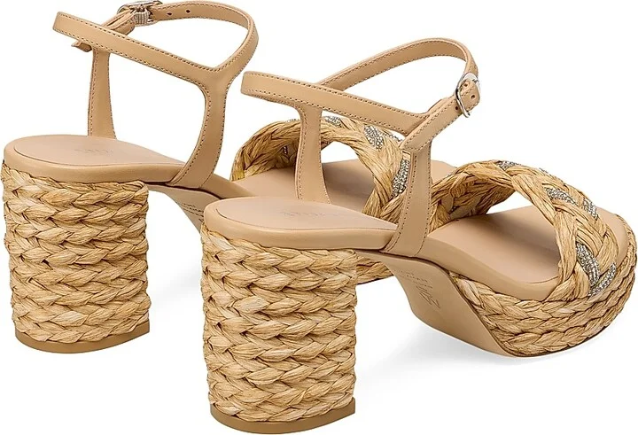 Women's Lana Raffia 80MM Platform Sandals - Natural Tonal - Size 10 - Image 3