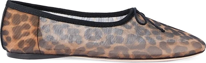 Women's Landon Leopard Mesh Ballet Flats - Leopard - Size 10.5