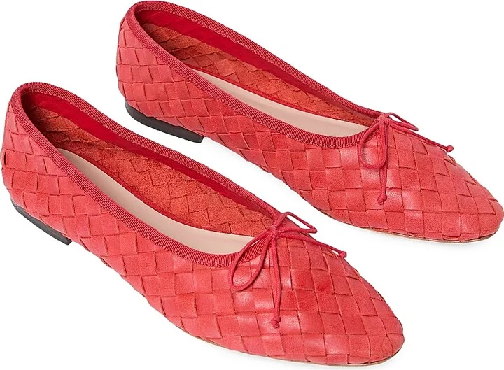 Women's Landrey Woven Leather Ballet Flats - Black - Size 10 - Image 6