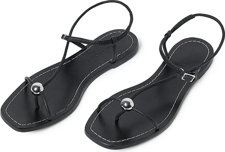 Women's Lara Strappy Flat Sandals - Black - Size 11 - Image 3