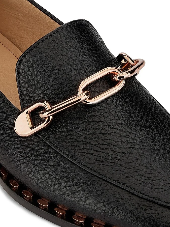 Women's Larisa Leather Loafers - Black - Size 6 - Image 5
