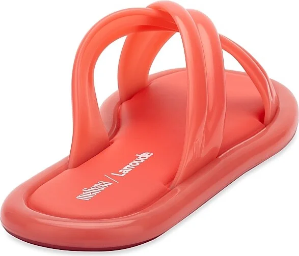 Women's Larroude x Melissa Cali Cross-Strap Slides - Coral - Size 5 Sandals - Image 3