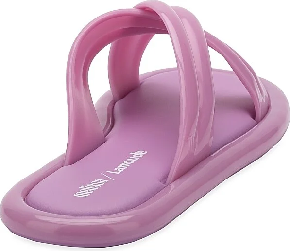 Women's Larroude x Melissa Cali Cross-Strap Slides - Coral - Size 5 Sandals - Image 7
