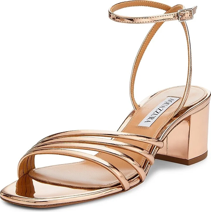Women's Latour 50MM Leather Sandals - Rose Gold - Size 5 - Image 2