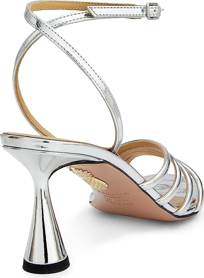 Women's Latour 75MM Mirrored Sandals - Silver - Size 5.5 - Image 3