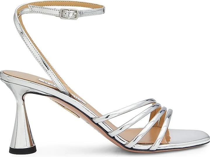 Women's Latour 75MM Mirrored Sandals - Silver - Size 5.5