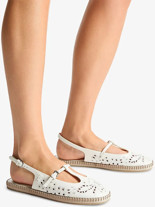 Womens Latte Amiee Leather Flat Espadrilles Eur 35 / 2 Uk Women - Image 2