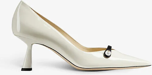 Womens Latte/Black Rosalia 65 Pearl-Embellished Patent-Leather Courts Eur 39 / 6 Uk Women
