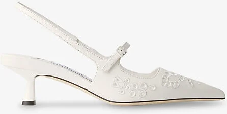 Womens Latte Didi 45 Broderie Leather Pumps Eur 42/ 9 Uk Women