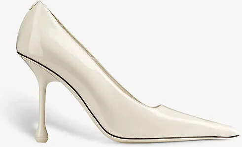 Womens Latte Ixia 95 Pointed-Toe Patent-Leather Heeled Courts Eur 42/ 9 Uk Women