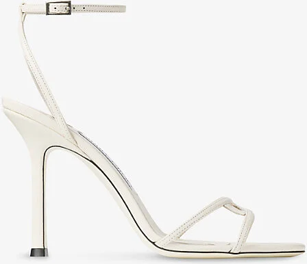Womens Latte Leo 100 Leather Heeled Sandals Eur 39.5 / 6.5 Uk Women