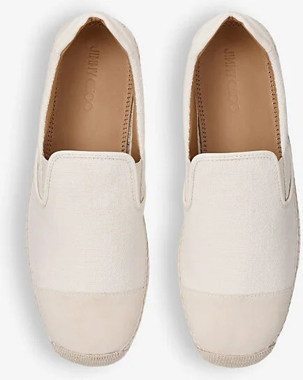 Womens Latte Mix Ivan Slip-On Canvas and Suede Espadrilles 11 - Image 2