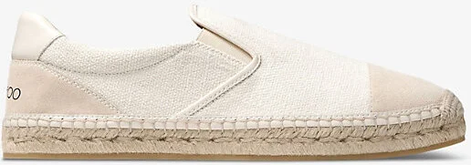 Womens Latte Mix Ivan Slip-On Canvas and Suede Espadrilles 11